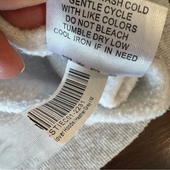 Quince Women Supersoft Fleece Pullover Hoodie Gray Outerwear M Athleisure - Picture 8 of 10